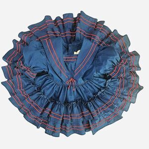 Elise Full Circle VINTAGE USA Sailor Chic Tiered Ruffle Dress Girl Toddler 2T